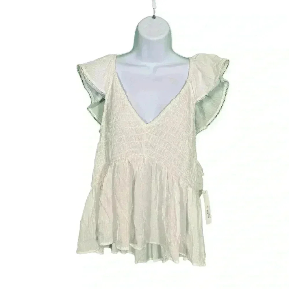 Wallflower Women's 2X White Short Sleeve Alessia Top New with Tags